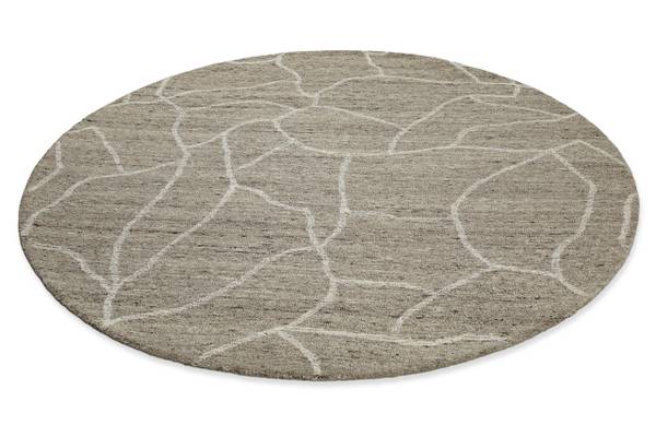 Kurzflorteppich Hamptons FORTYONE Grau - Wolle - 180 x 2 x 180 cm