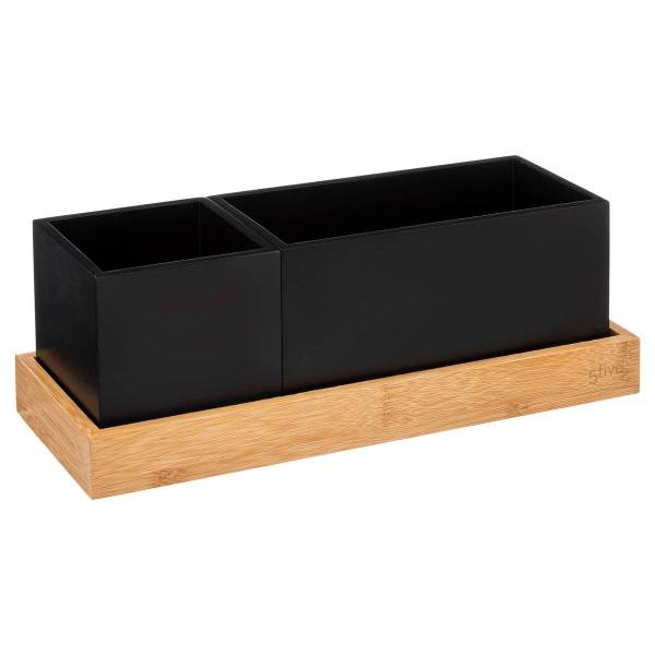 Organiseur amovible BAVA Noir - Bois manufacturé - 10 x 10 x 29 cm