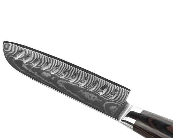 Damastmesser-Set Edib Essentials 4-tlg. Braun - Holzwerkstoff - Metall