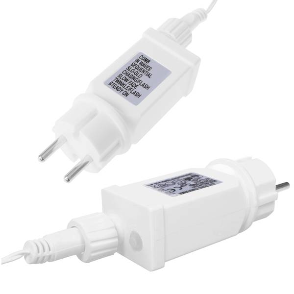 Lichtervorhang 22.5 m Weiß - Kunststoff - 23 x 23 x 23 cm