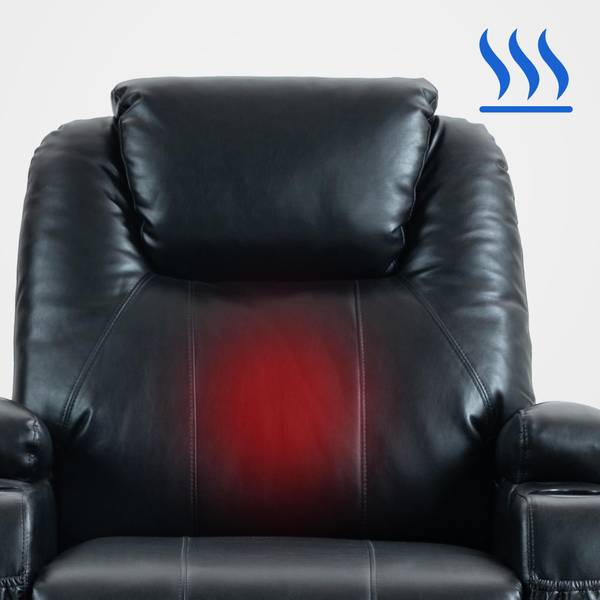 Fauteuil Galena zwart - kunstleer - 83 x 105 x 94 cm