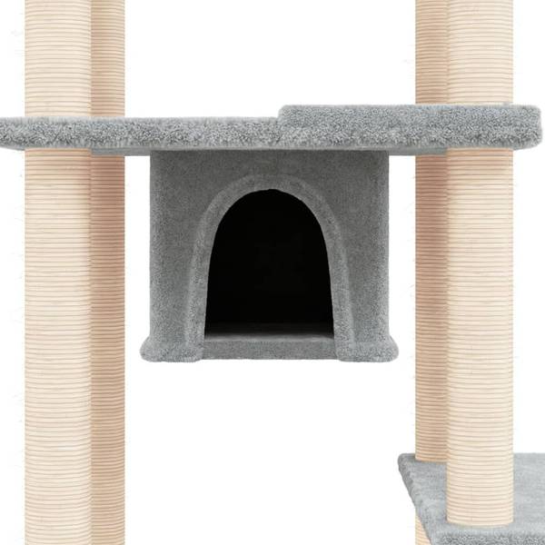 Kratzbaum 3016012 Grau - Holzwerkstoff - Textil - 52 x 176 x 78 cm