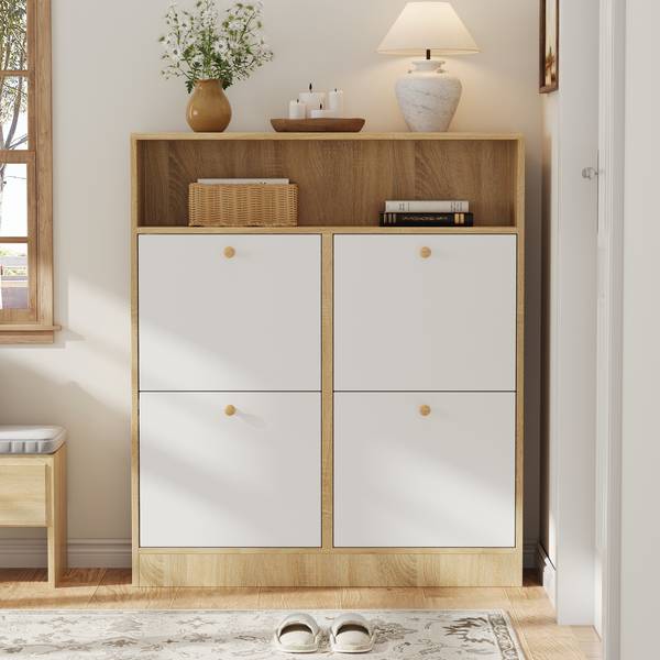 Schuhkipper NaturWoody Ⅲ Braun - Holzwerkstoff - 90 x 105 x 24 cm