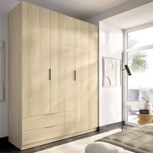 3-türiger Schrank Mayos Braun - Holzwerkstoff - 137 x 204 x 51 cm