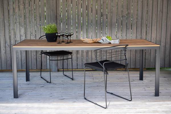 Gartenesstisch BREAK Braun - Metall - 90 x 74 x 205 cm