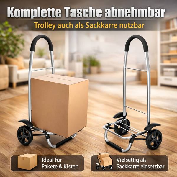 Einkaufstrolley 1002912 Schwarz - Kunststoff - 45 x 104 x 29 cm