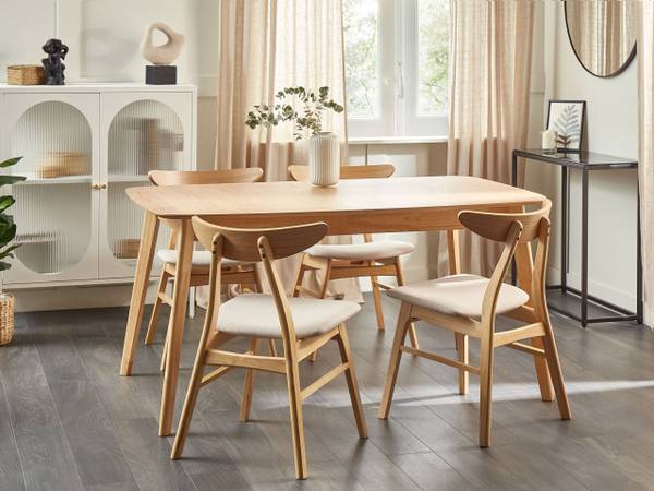 Table de salle à manger MADOX Marron - Marron clair - 90 x 150 cm