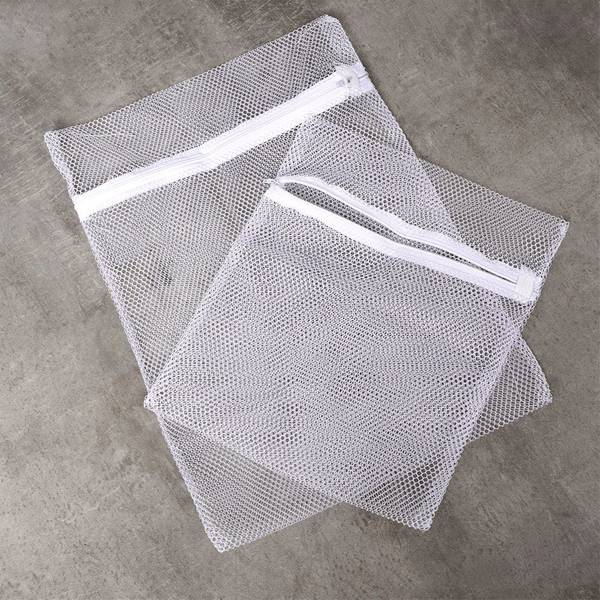 Wäschebeutel 2er Set 531701 Weiß - Polyester - 1 x 40 x 30 cm