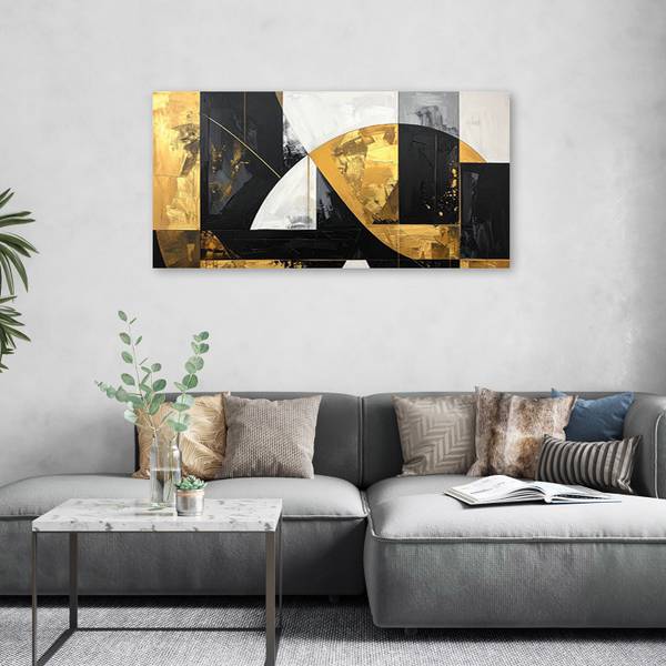 Wandbild Abstrakte Geometrie 100 x 50 cm