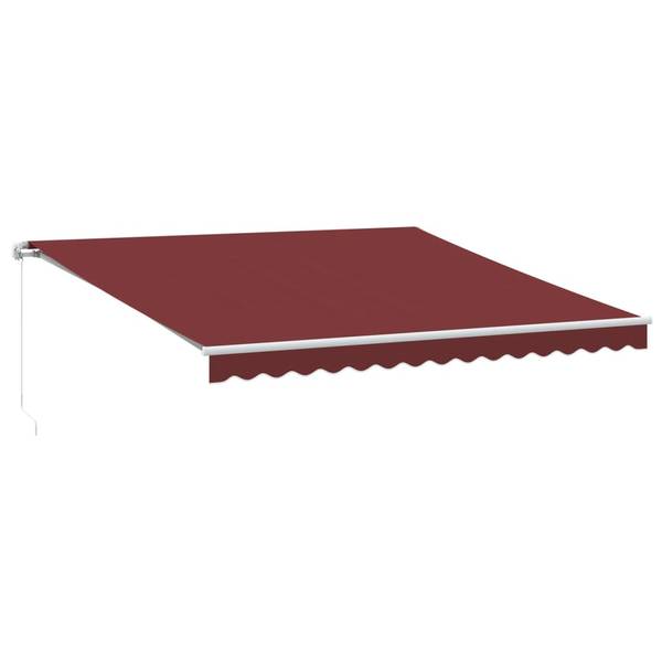 Markise 3006539 Burgunderrot - Weiß - Tiefe: 400 cm