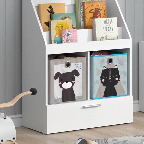 Kinderregal Luigi 39444 Grau - Weiß - Holzwerkstoff - 72 x 97 x 32 cm