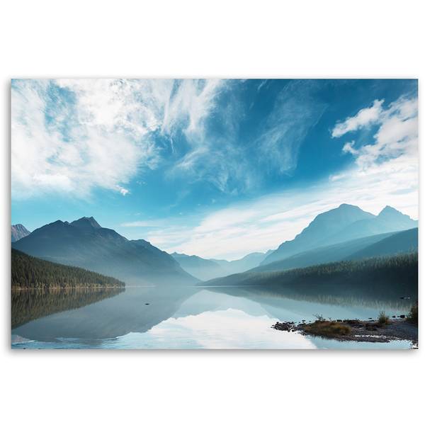 Wandbild bergsee 90 x 60 cm