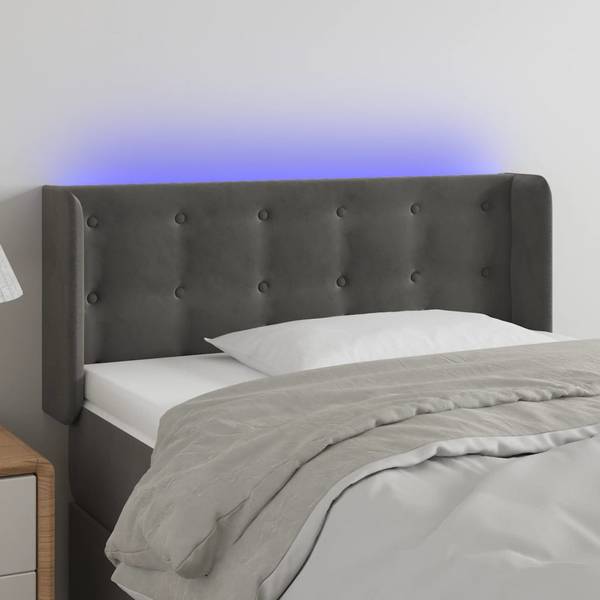 LED Kopfteil 3016102-1 Dunkelgrau - 93 x 88 cm
