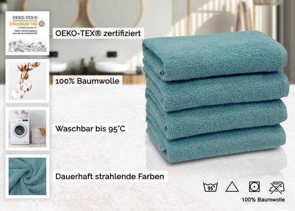 Handtücher 00000319 4er-Set Petrol