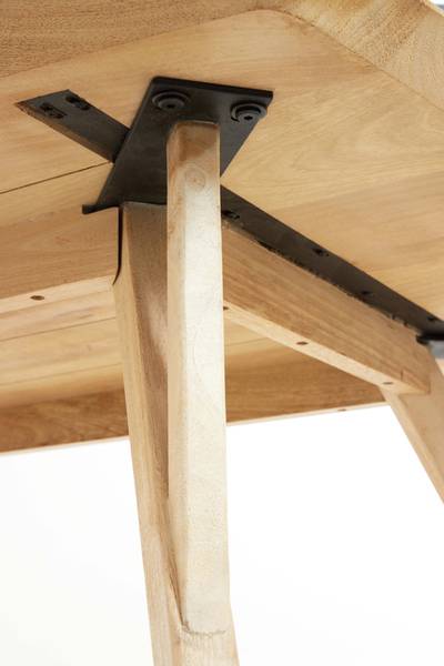 Tisch QUENZA Braun - Massivholz - 100 x 76 x 220 cm