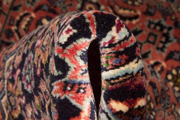 Handgeknüpft Kurzflorteppiche Rot - Wolle - 78 x 1 x 103 cm