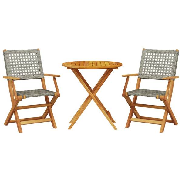 Garten-Essgruppe 3038331-1 3-teilig Grau - 70 x 70 cm