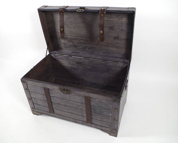 Truhe KUBA 34206-33 Grau - Holzwerkstoff - 45 x 50 x 80 cm