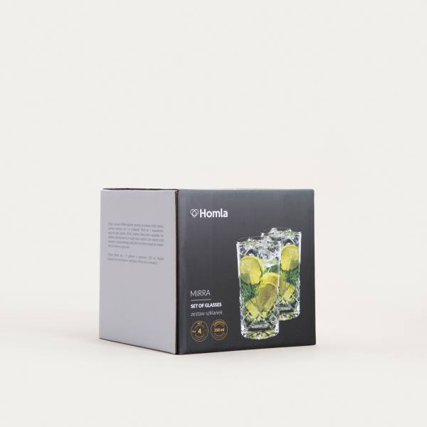 Gläser MIRRA 4er-Set Glas - 8 x 15 x 8 cm