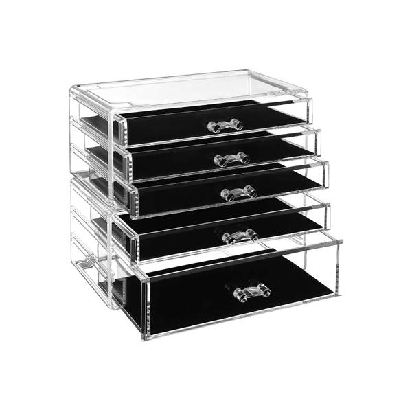 Kosmetik-Organizer Khartoum North Schwarz - Kunststoff - 22 x 14 x 24 cm