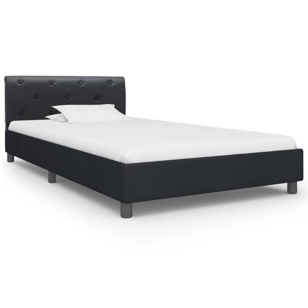Bettgestell X402 Schwarz - Holz teilmassiv - 104 x 64 x 212 cm