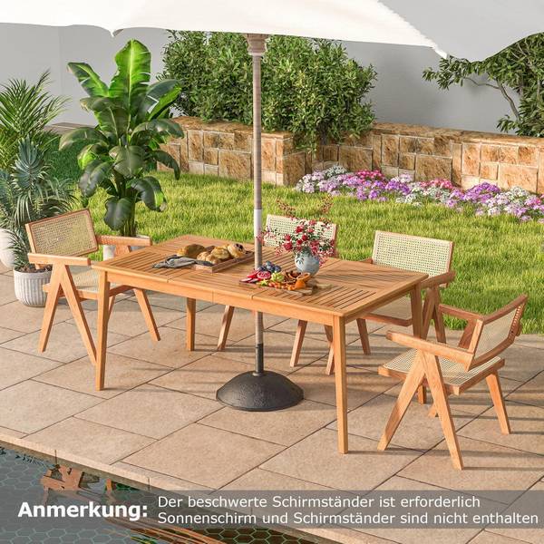 Gartentisch TI94191DE 90 x 76 x 170 cm