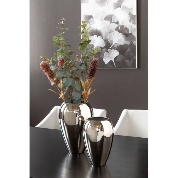 Vase MALANA Silber - Metall - 17 x 26 x 17 cm