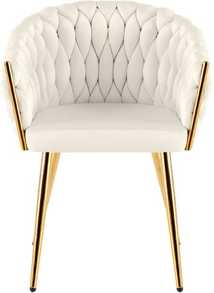 Armlehnenstuhl Molise Creme - Gold