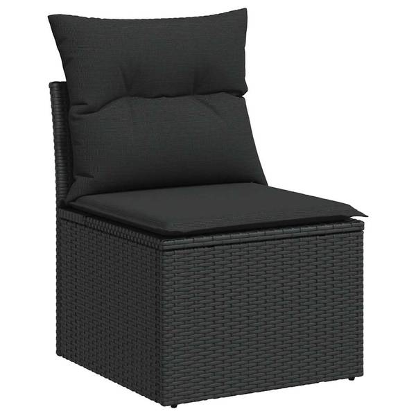 Loungeset 3036795-1 set van 7 zwart