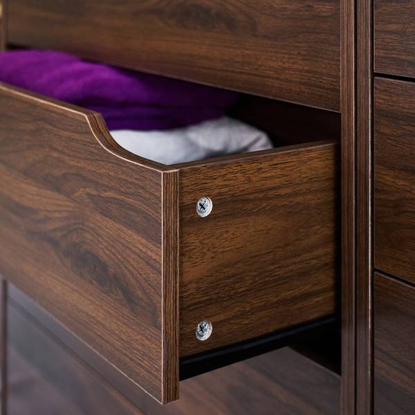 Kleiderschrank Nepal Braun - Holz teilmassiv - 200 x 180 x 45 cm