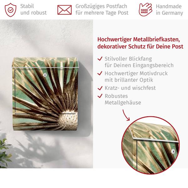 Briefkasten Closer Than Before Beige - Stahl - 39 x 46 x 13 cm