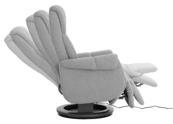 Relaxsessel + Aufstehhilfe N58 Grau - Textil - 80 x 118 x 85 cm