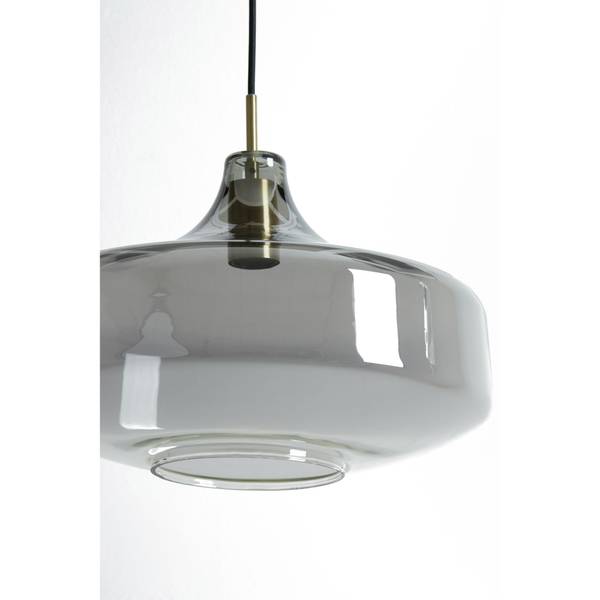 Hängeleuchte Solna Braun - Klarglas - 40 x 27 x 40 cm