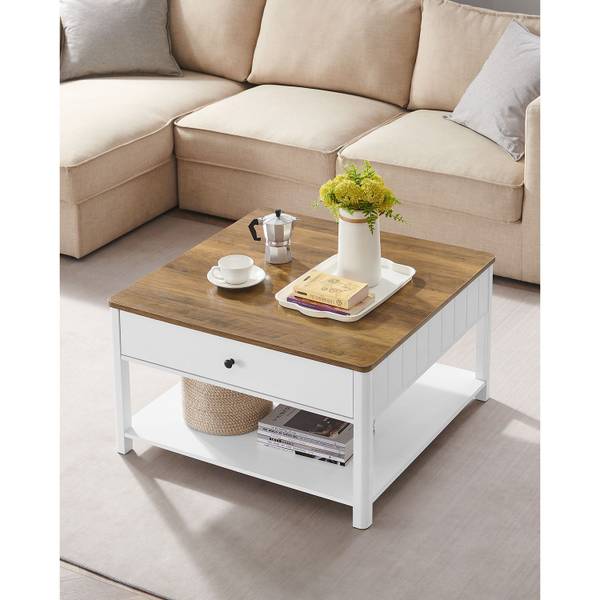 Couchtisch Bissau Weiß - Holzwerkstoff - 80 x 45 x 80 cm