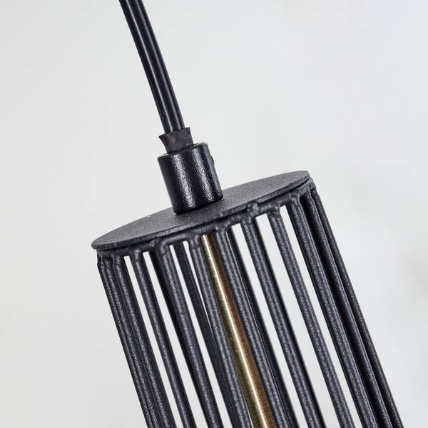 Deckenleuchte Poggiomarino Schwarz - Metall - 21 x 125 x 21 cm
