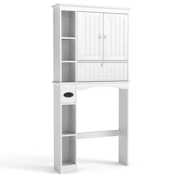 Toilettenschrank NM0585ITDE Weiß - Holzwerkstoff - 21 x 165 x 80 cm