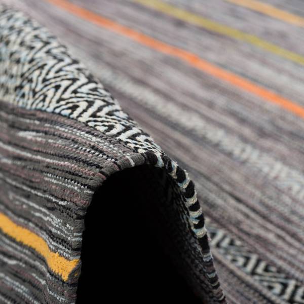 Kelim Teppich Kalleen Anthrazit - 170 x 240 cm