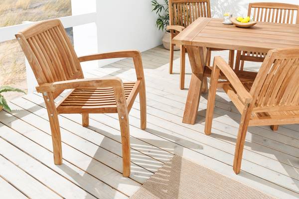 Gartenstuhl EMPIRE TEAK Braun - Teakholz - 57 x 90 x 65 cm