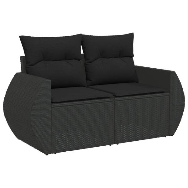 Garten-Lounge-Set 3034451-2 (6-teilig) Schwarz