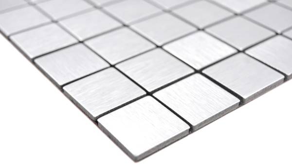 Mosaikfliesen 200-L7S Selbstklebend Silber - Metall - 29 x 29 x 29 cm