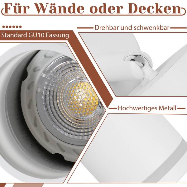 Deckenstrahler ion Weiß - 6 x 3 x 6 cm