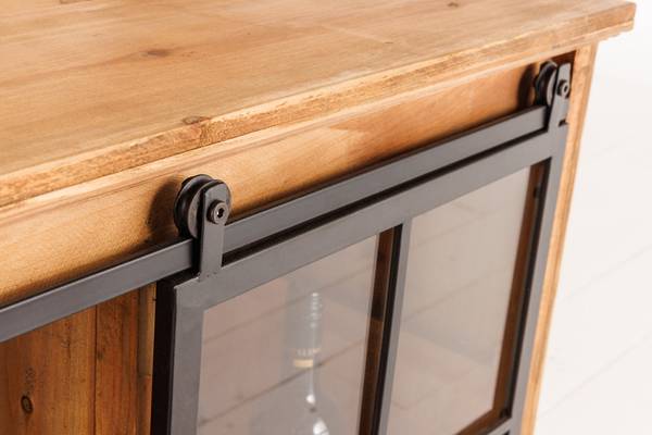 TV-Lowboard HERITAGE Braun - Klarglas - 160 x 62 x 45 cm