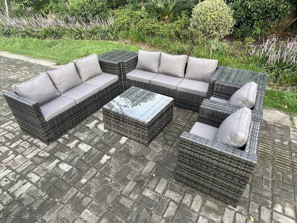 Loungegruppe G(7er-Set) Grau - Webstoff - 177 x 66 x 65 cm
