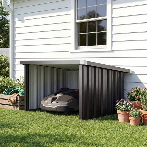 Mähroboter Garage 845-437V01CG Grau - Metall - 86 x 63 x 108 cm