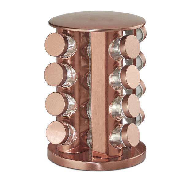 Tourniquet à épices avec 16 pots Verre - Métal - 22 x 28 x 22 cm