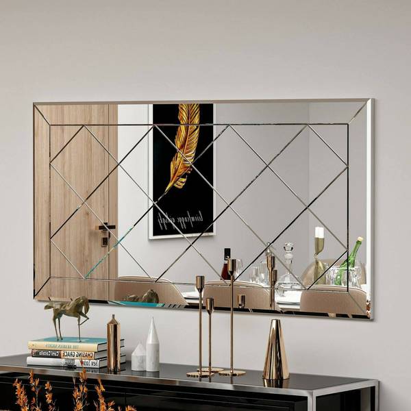 Spiegel Nimfa Weiß - Holzwerkstoff - 60 x 120 x 2 cm