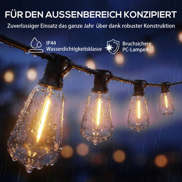 Lichterkette B32-009V90BK Schwarz - Kunststoff - 4 x 9 x 1800 cm