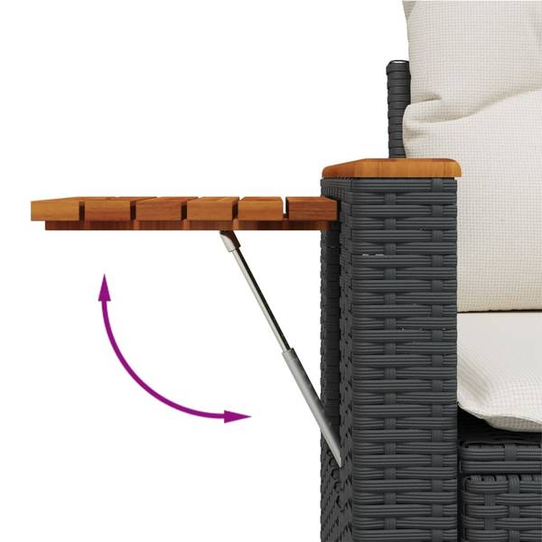 Garten-Lounge-Set 3034943-1 (6-teilig) Schwarz - Creme - Weiß