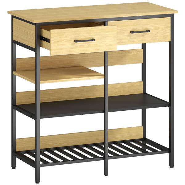 Sideboard 83A-341V90ND Braun - Stahl - 40 x 91 x 90 cm