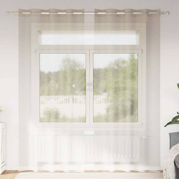 Fensterbehandlungen 3044631-2 (2er Set) Sandbraun - Breite: 245 cm